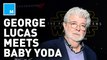 George Lucas finally met Baby Yoda and Star Wars fans are loving it