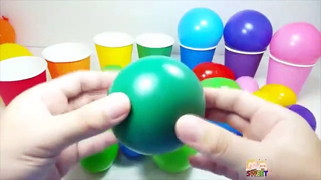 20Mins Learn Colors With Rainbow Color Cup Surprise Toys and Play Doh and Bubble Gum for kids