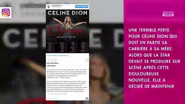 Céline Dion en deuil : la chanteuse rend hommage à sa mère décédée