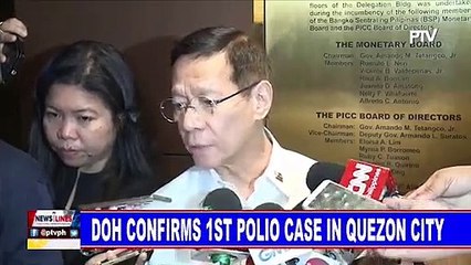 DOH confirms 1st polio case in Quezon City