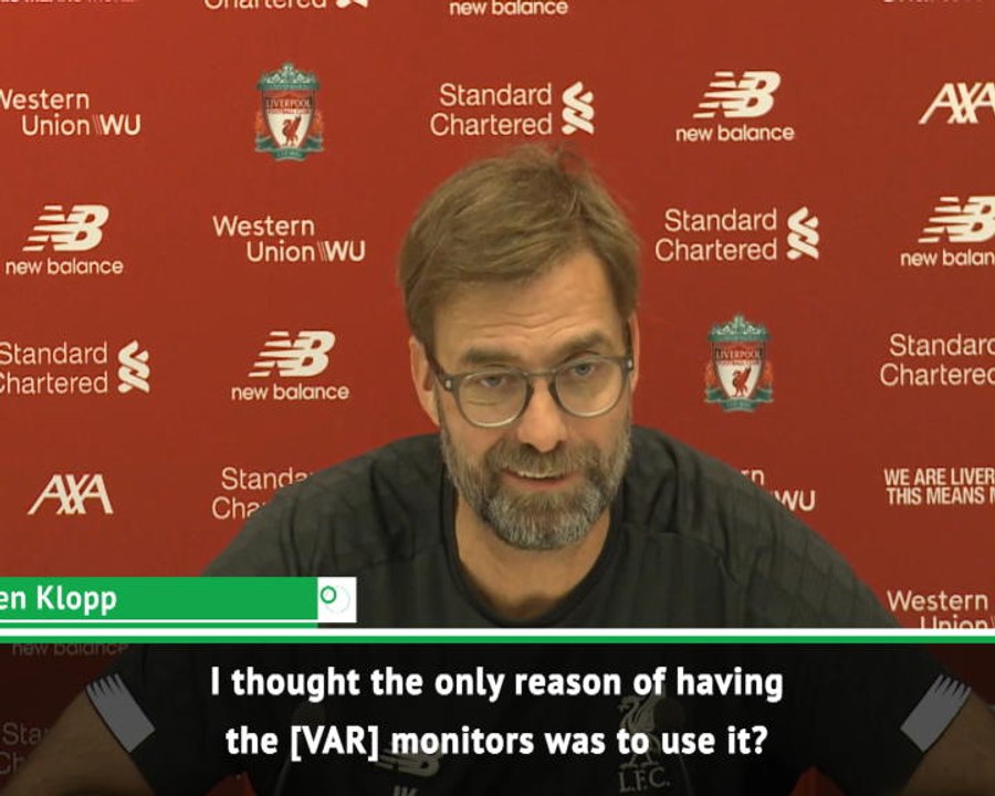 I don't know why they haven't used monitors so far - Klopp on VAR change
