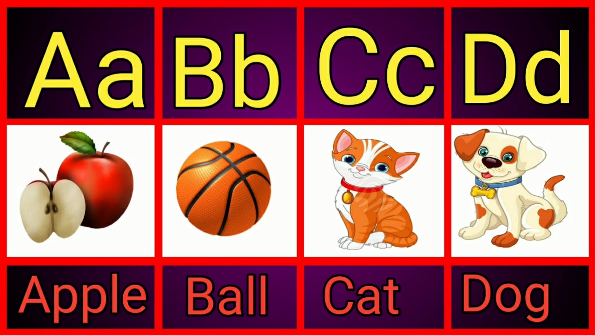 B For Ball C For Cat