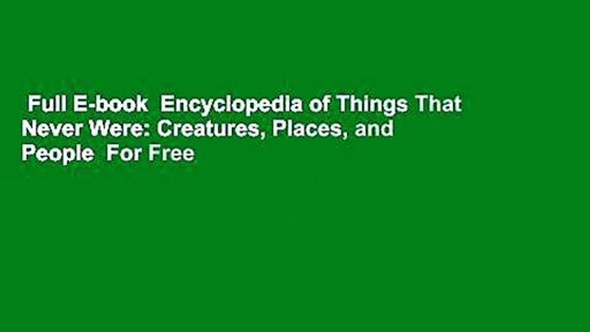 Encyclopedia, Free Full-Text
