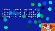 3000 Power Words and Phrases for Effective Performance Reviews: Ready-to-Use Language for