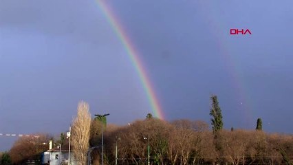 İstanbul'da gökkuşağı sürprizi