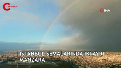 İstanbul semalarında dikkat çeken görüntü