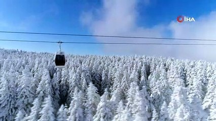 Uludağ'da büyüleyici kar yolculuğu