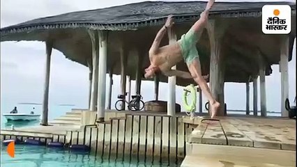 टाइगर श्रॉफ ने समंदर में मारी बैकफ्लिप