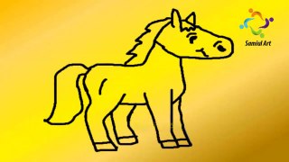 How to Draw a Horse।।Kids Drawing।।Samiul Art.