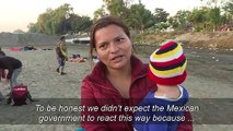 Central Americans migrants stuck at the Mexico border