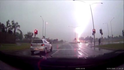 Lightning Strikes During Drive