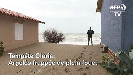 Tempête Gloria: Argelès frappée de plein fouet, des maisons menacées