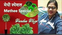 मेथी स्पेशल | मेथी पराठा | मेथी पूरी | आलू मेथी | Fenugreek special | #vandnavlogs | #methispecial | #methiparatha | #methipuri | #aaloomethi