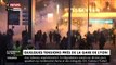 Incidents en cours devant la Gare de Lyon avec des feux de poubelles et de scooters, lacrymogènes et canons à eau