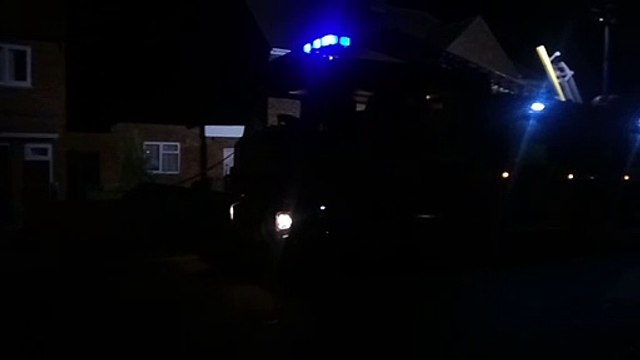 Emergency services at the scene of a building collapse in Ravensworth, Ryhope in Sunderland