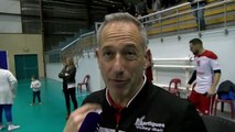 Le coach Christophe Charroux après la défaite de Martigues Volley face à Cambrai