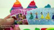 Copas de helado de arcoiris con huevos sorpresa. Marvel Avengers Barbie Disney Princess Paw Patrol