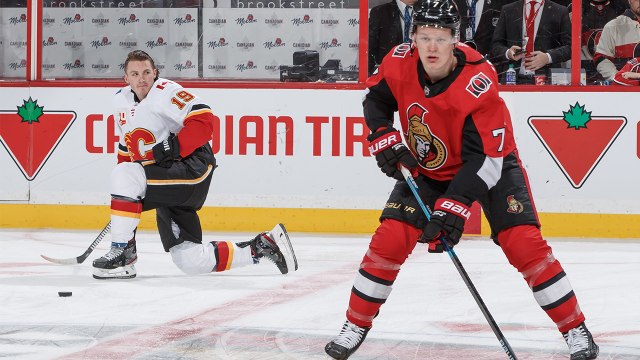 Brady takes home 1st victory over Matthew as Tkachuk family watches on