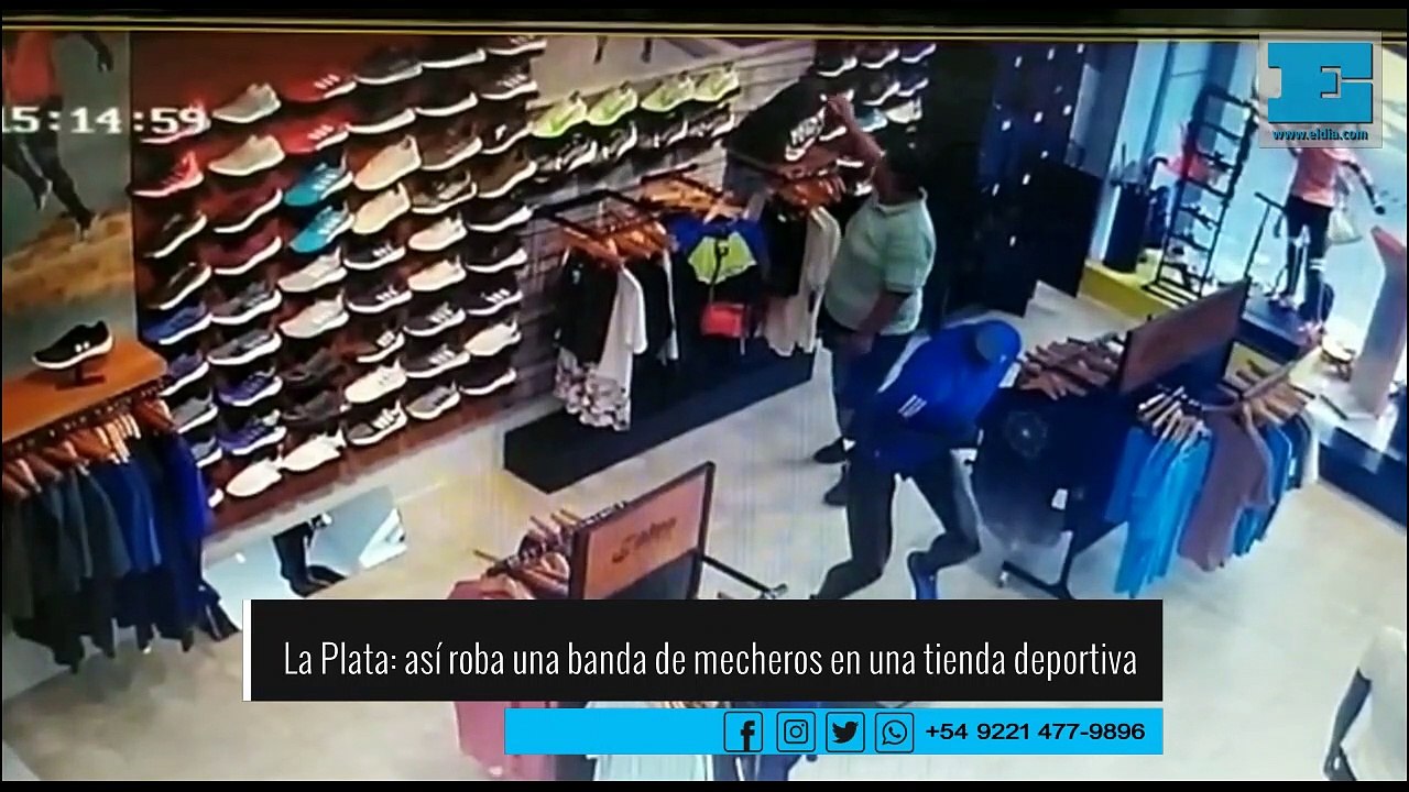 Banda de mecheros robó en una tienda deportiva en el centro de La Plata