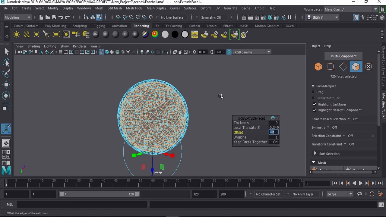 Football modeling Maya vs blender