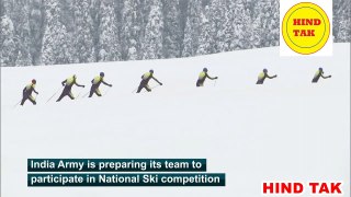 Indian Army team gets ready for National Ski competition