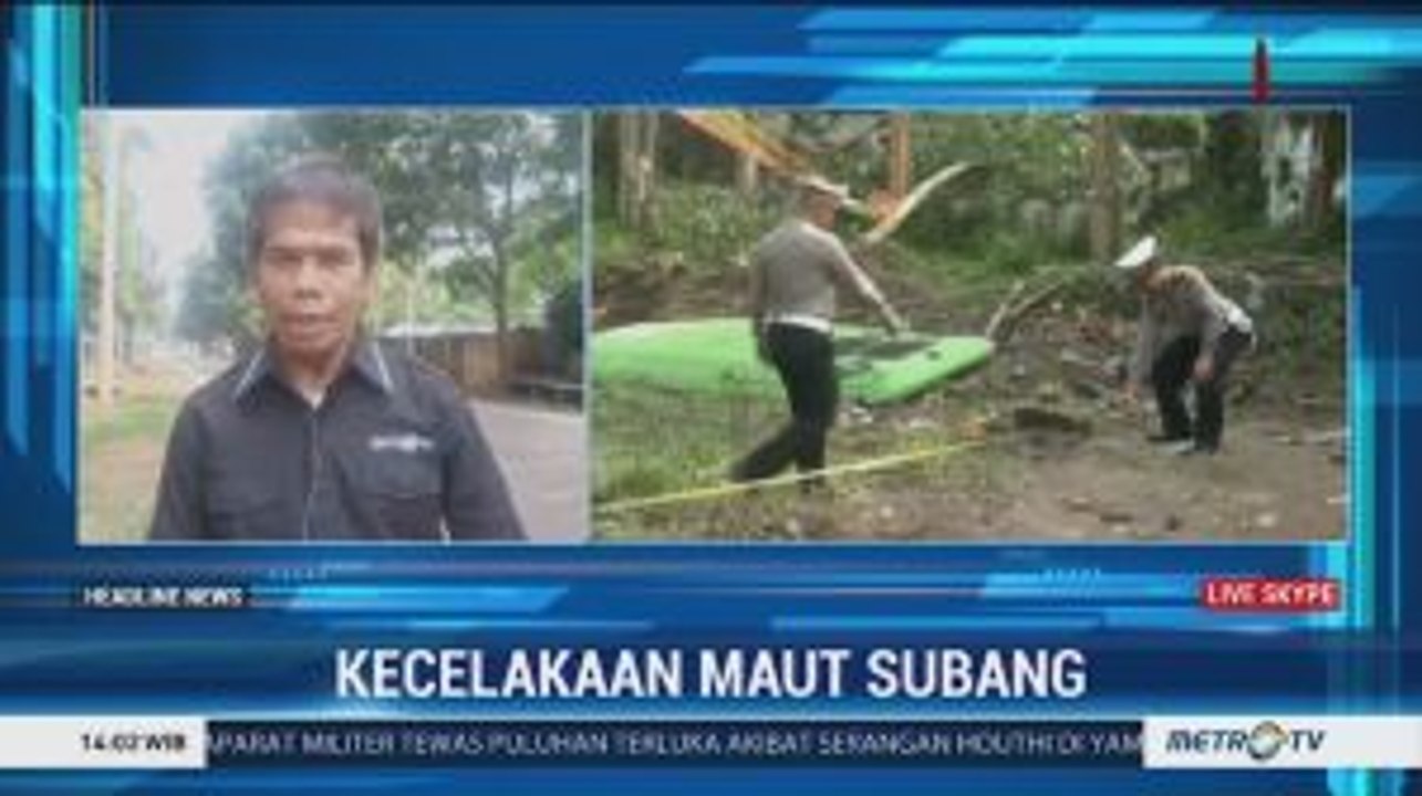 Polisi Olah TKP Kecelakaan Maut Bus Pariwisata di Subang