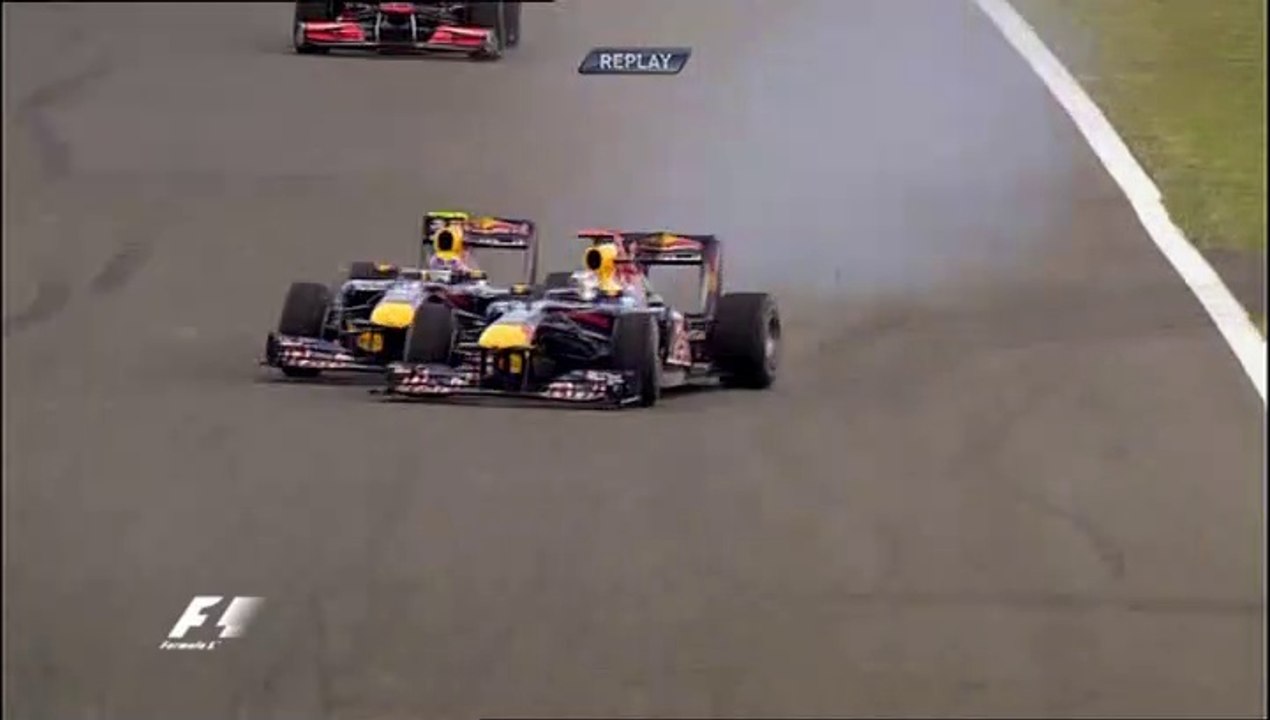 F1 2010 Turkey Webber Vettel Big Crash Collide For Lead
