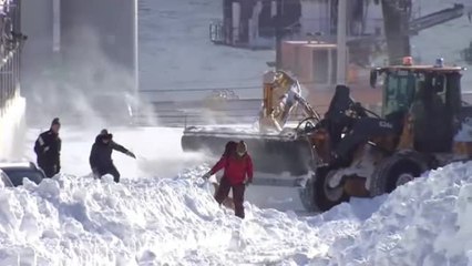 Una gran nevada sepulta San Juan de Terranova bajo un manto blanco
