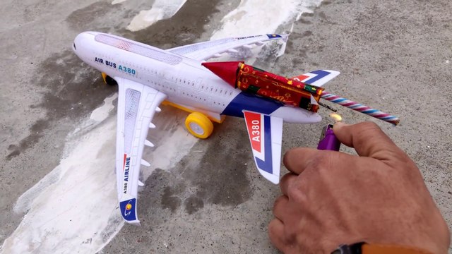Powering Airbus A380 Passenger Plane Model With Rocket !! Kya Diwali Anar & Rock_# MR SGR HECKER