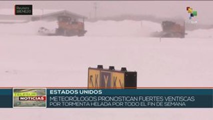 Descargar video: EE.UU.: meteorólogos pronostican fuertes nevadas y heladas