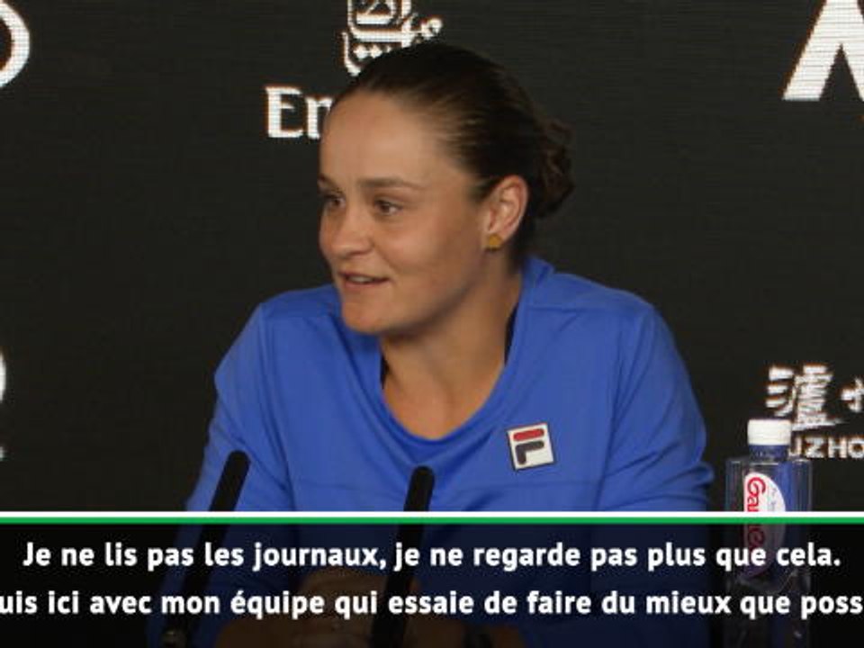 Open d'Australie - Barty : "Il n'y a pas de pression supplémentaire"