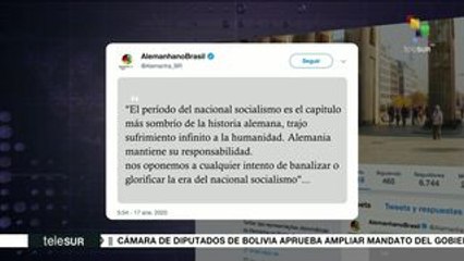 Embajada de Alemania en Brasil critica dichos de Roberto Alvim