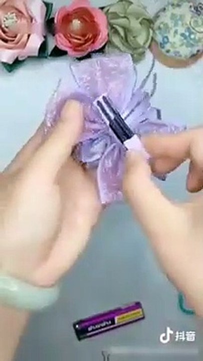 DIY Ribbon Flower I How To Make Kanzashi Ribbon Flower I Flower Hair Clip Tutorial