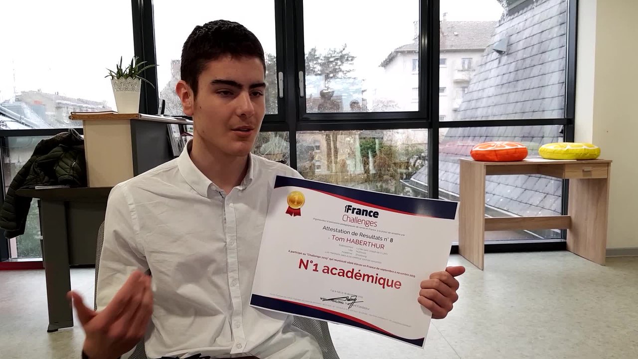 Tom, meilleur élève-vendeur de l'académie de Strasbourg