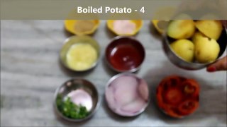 Spicy Potato Sandwich - How to make Potato Sandwich at home - Indian Sandwich Recipe