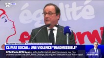 Climat social: François Hollande dénonce des violences 