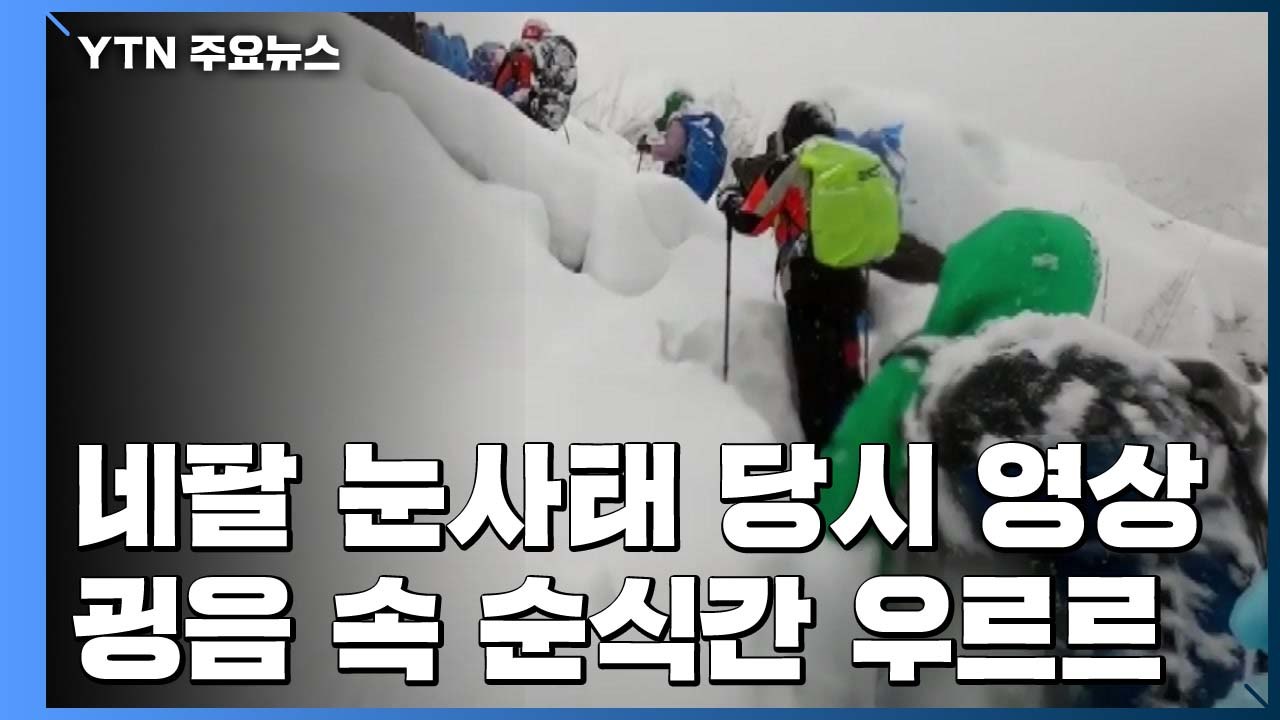 몰아친 눈폭풍...네팔 눈사태 당시 영상 / YTN
