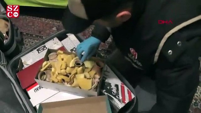 Polis aparta baskın yaptı, bavul dolusu ele geçirildi
