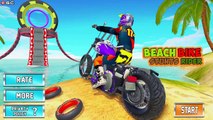 Fearless Beach Bike Stunts Rider 