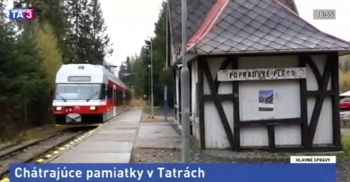 Popradské pleso [železničná časť: chátrajúca budova žzast., SK]