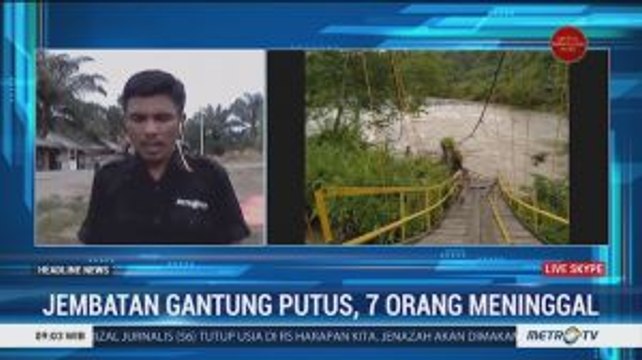 Jembatan Gantung di Bengkulu Putus, 7 Orang Meninggal Dunia