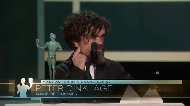 SAG Awards Game of Thrones Peter Dinklage receives the Actor in the final season of GameOfThrones and in his sixth nomination as Tyrion Lannister