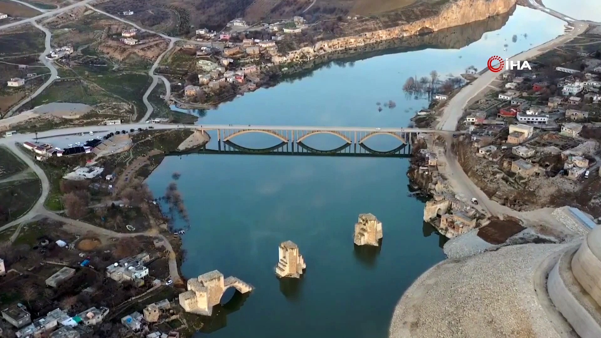 Hasankeyf Te Sular Yukselmeye Basladi Dailymotion Video