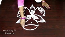 Beautiful kolam    easy rangoli with 5 dots    new muggulu patterns