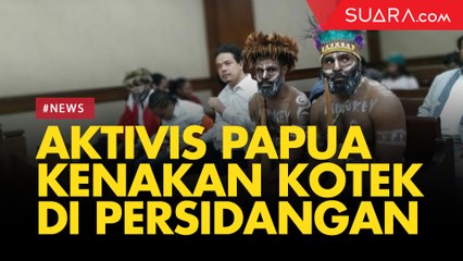 Jalani Sidang di Pengadilan Negeri Pusat, Aktivis Papua kenakan koteka