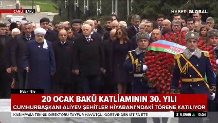Azerbaycanlılar Bakü Şehitler Hiyabanı'na akın ediyor