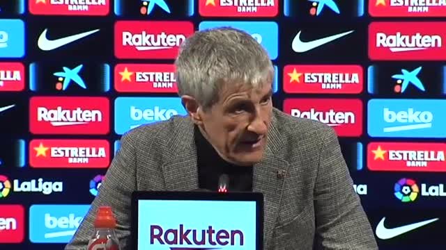 Quique Setién: Tranquiliza mucho tener a Messi, lleva desatascando partidos más de una década