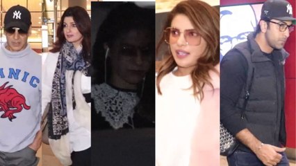 Spotted Ranbir kapoor Priyanka Chopra Kajol Akshay Kumar And Twinkle At airport