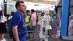 Japanese inventor shows off dancing skeleton suit at Thai tech convention