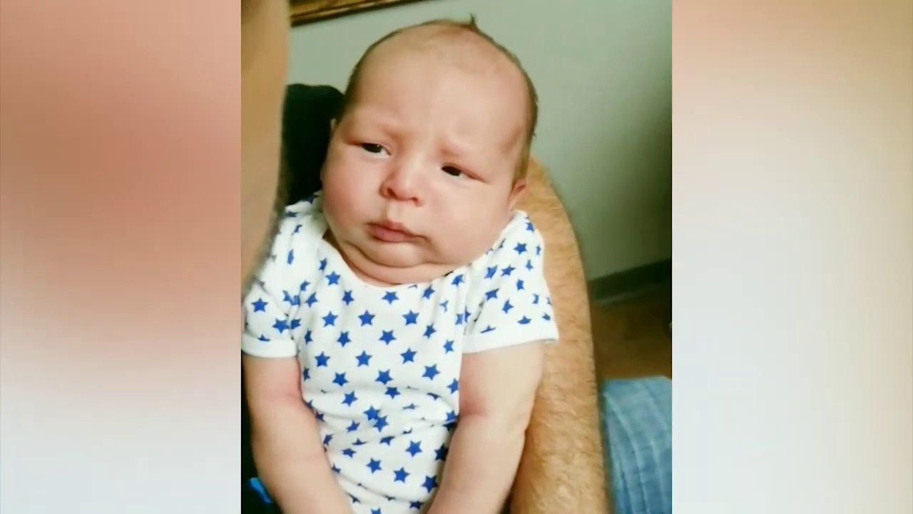 Funniest Baby Reaction to Parent Kiss
